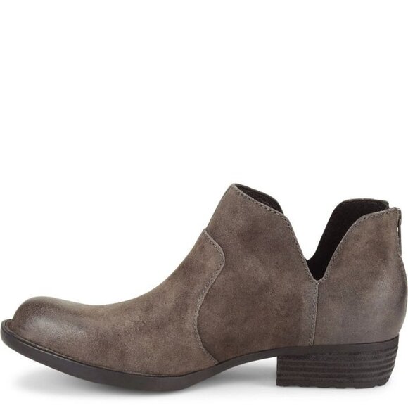 Born Kerri Final Suede Ankle Boots 9 Gray Brown Distressed Western Boho Cottage - Picture 1 of 12
